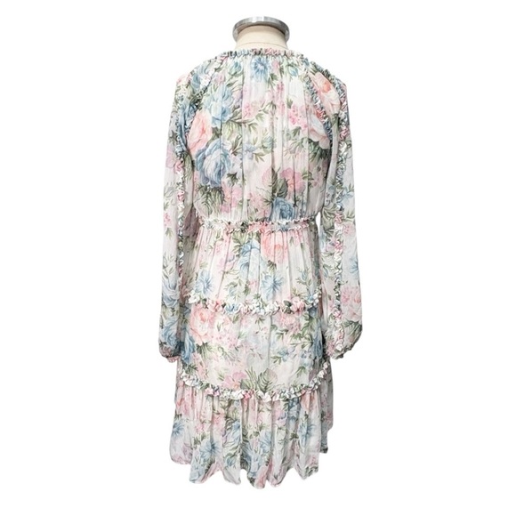 Needle & Thread Long Sleeve Floral Print Dress Size 2 - Picture 4 of 10